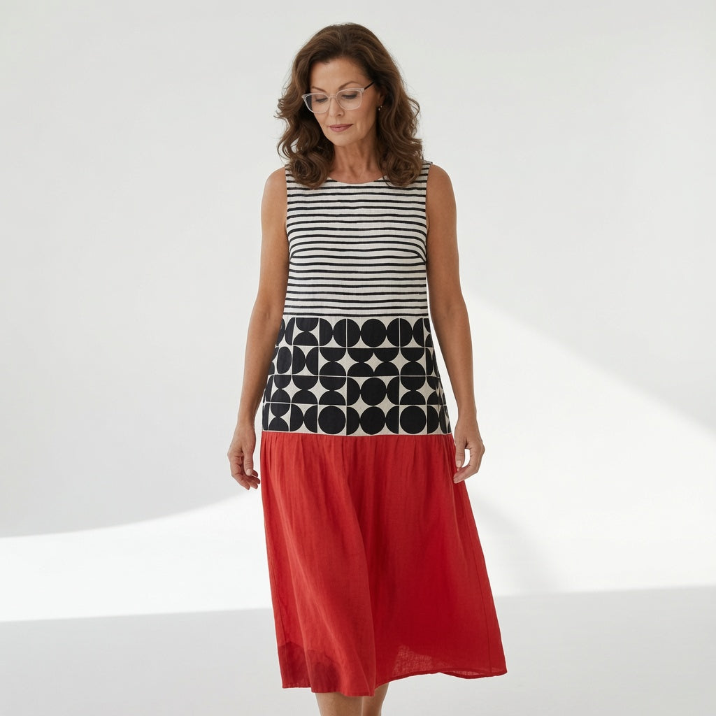 Mabel - Robe Midi Légère Rayée