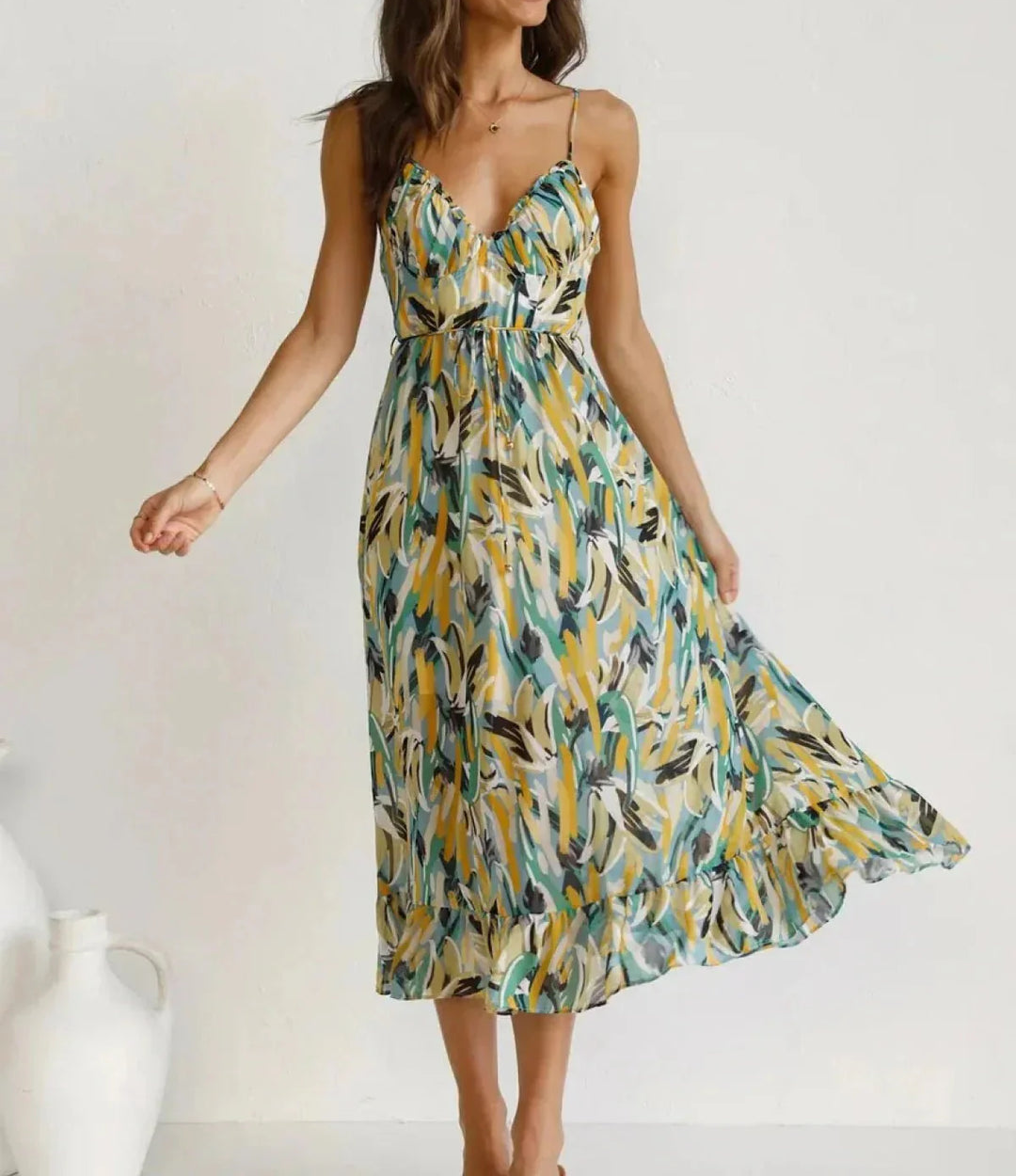 La Scintilla | Robe Midi Couleur Éclatante