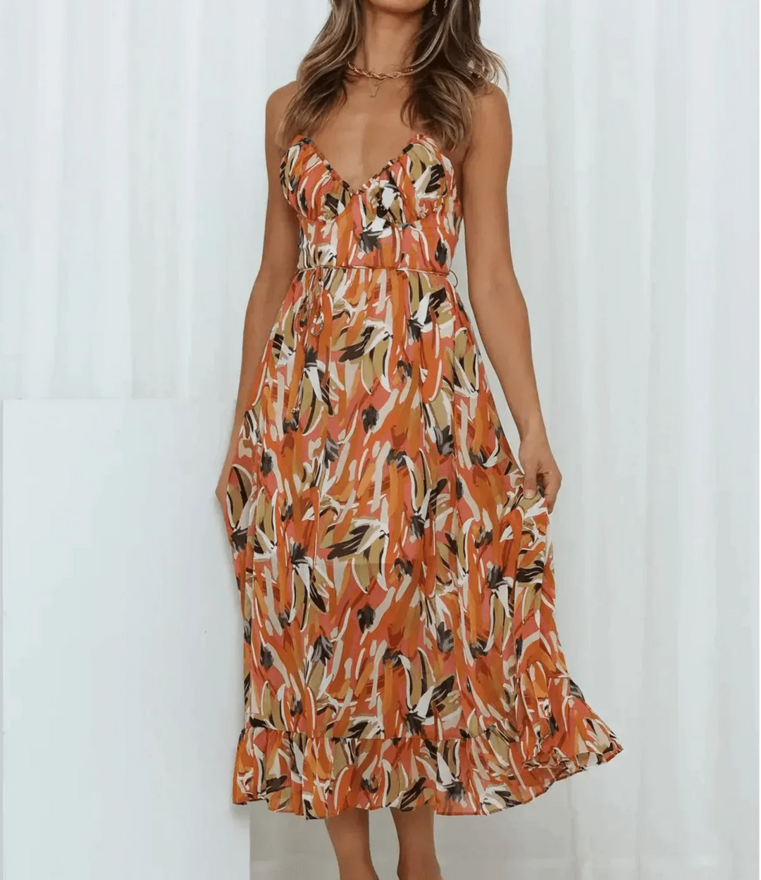 La Scintilla | Robe Midi Couleur Éclatante