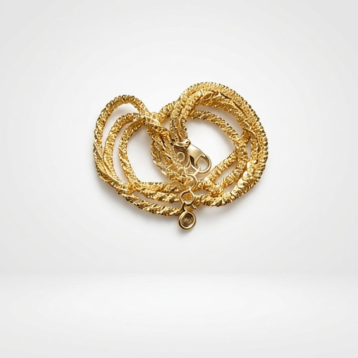 Dorelle™ — Bracelet de cheville double chaîne doré et argent élégance minimaliste