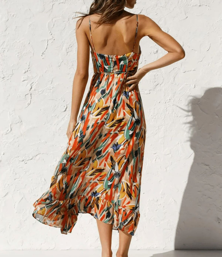 La Scintilla | Robe Midi Couleur Éclatante