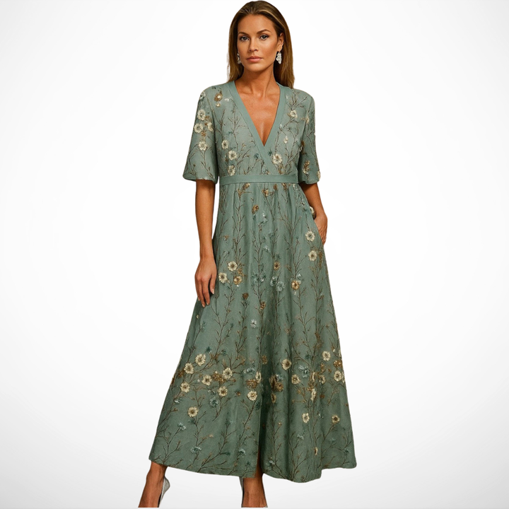 La Scintilla | Robe Longue Élégance Botanique