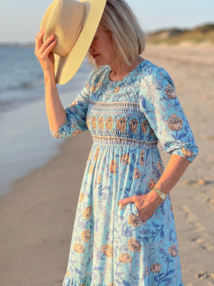 Halia - Robe Midi Fleurie Décontractée