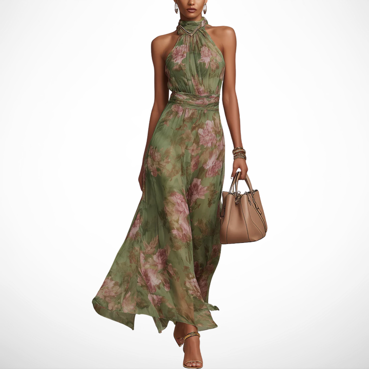 La Scintilla | Robe Longue Élégante Fleurie Élise