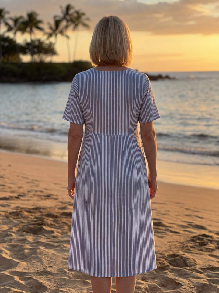 Anela - Robe Midi Décontractée