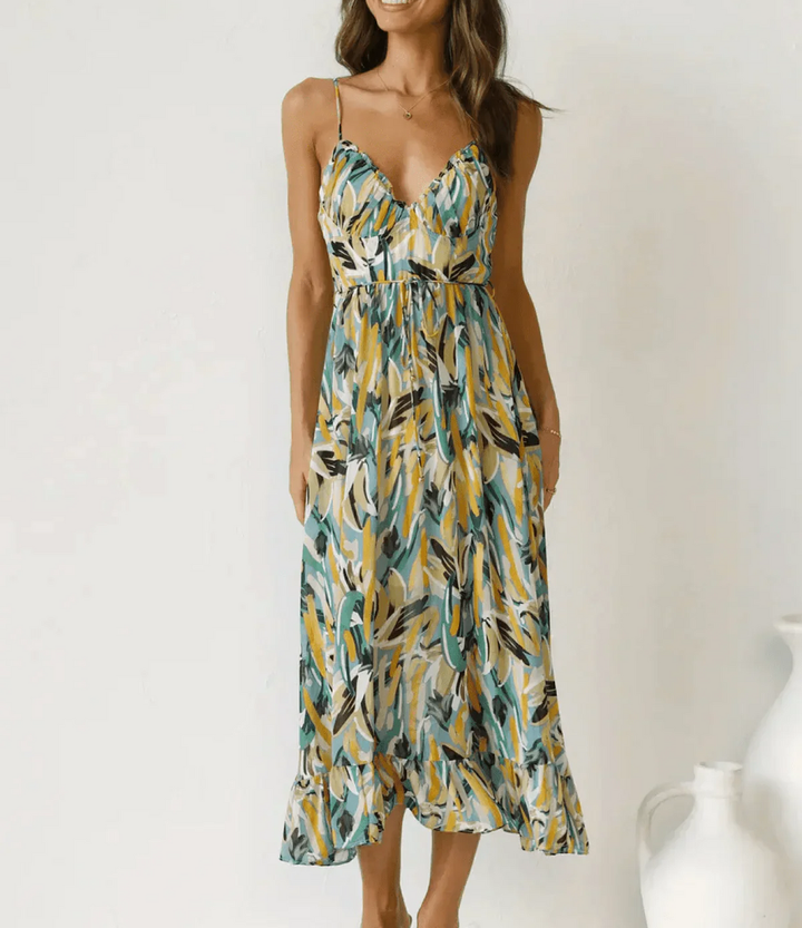 La Scintilla | Robe Midi Couleur Éclatante