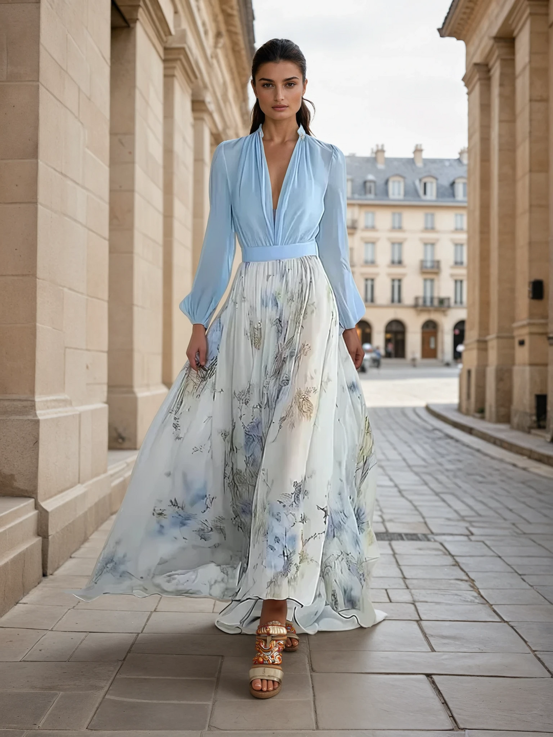 Peniel™ | Élégante Robe Maxi Florale