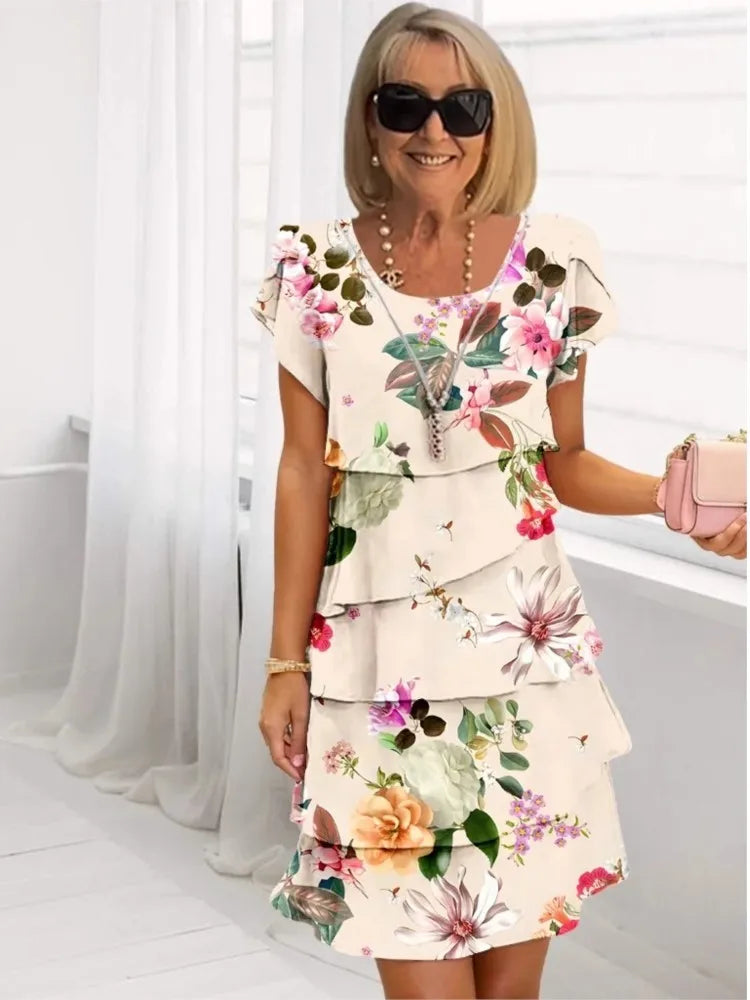 Camille – Robe fluide élégante avec volants