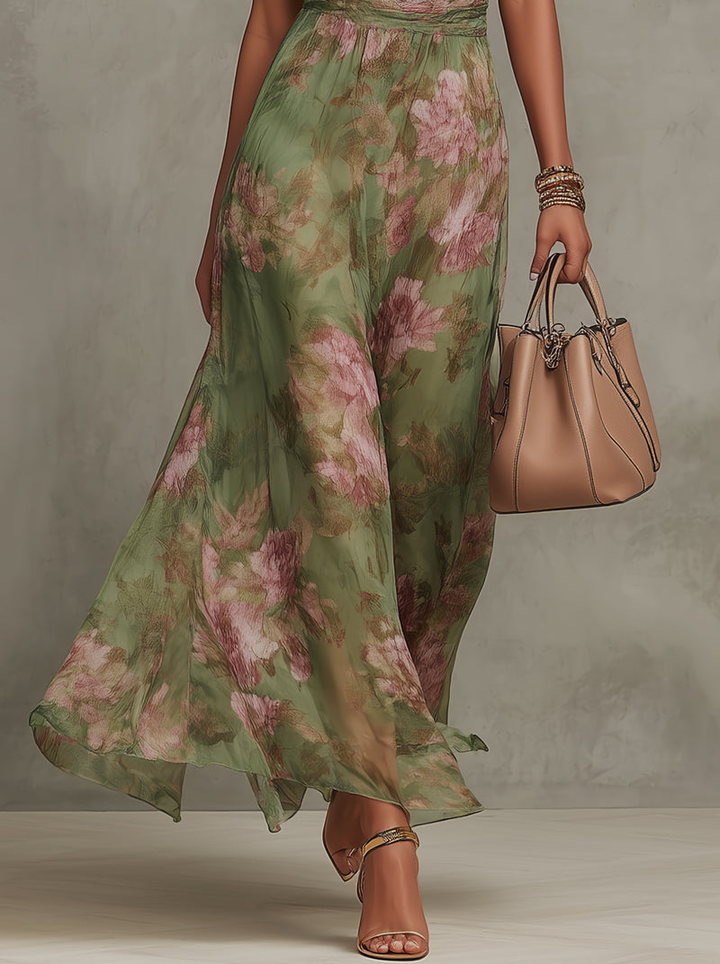 La Scintilla | Robe Longue Élégante Fleurie Élise