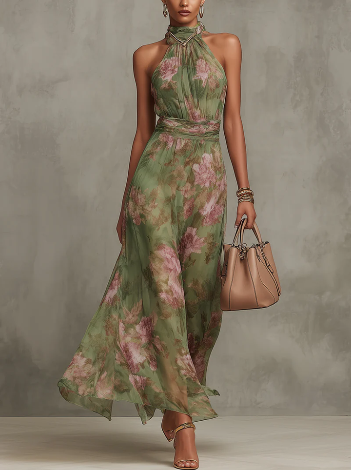 La Scintilla | Robe Longue Élégante Fleurie Élise