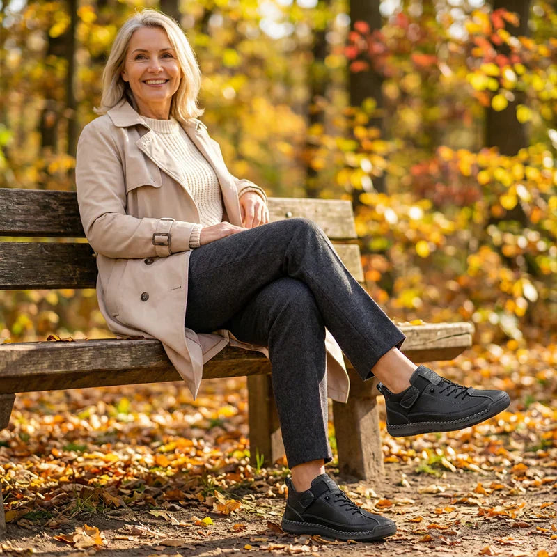 Gisela - Chaussures orthopédiques confortables effet cuir