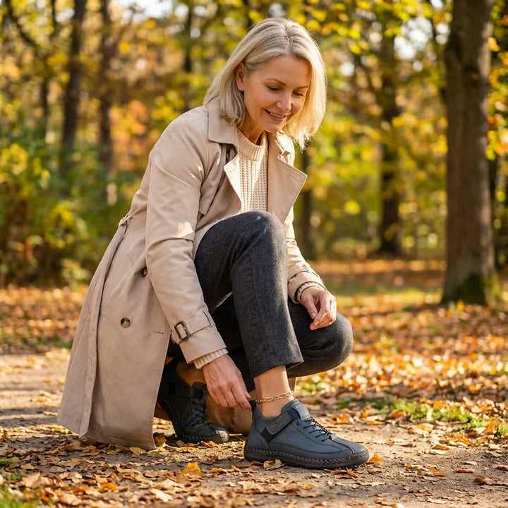 Gisela - Chaussures orthopédiques confortables effet cuir
