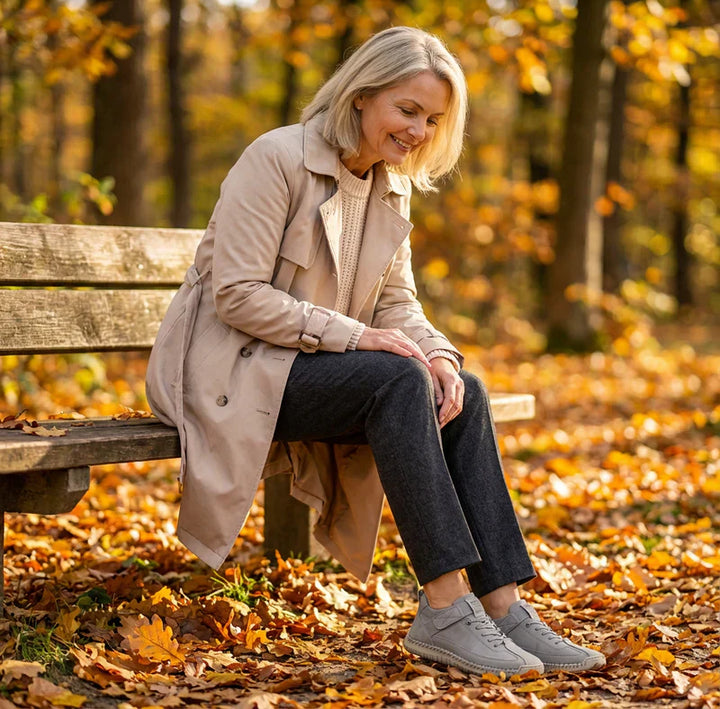 Gisela - Chaussures orthopédiques confortables effet cuir